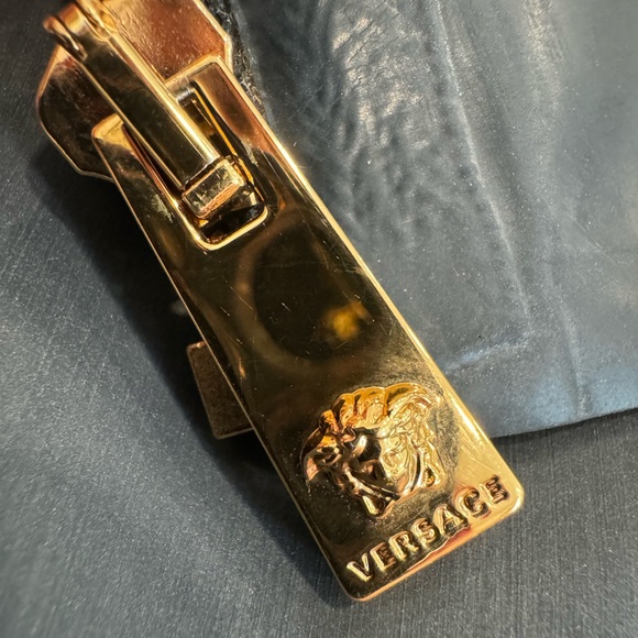 Versace Medusa Latex Crop Top, Black - Picture 13 of 14